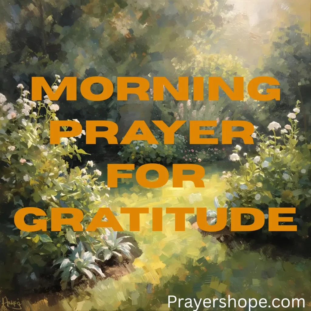 Morning Prayer for Gratitude