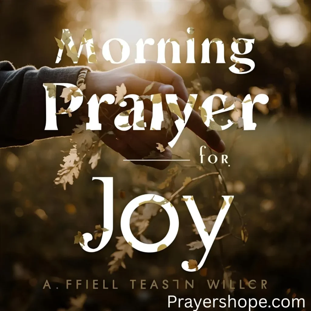 Morning Prayer for Joy