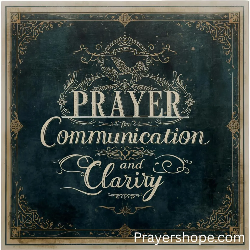 Prayer for Communication and Clarity