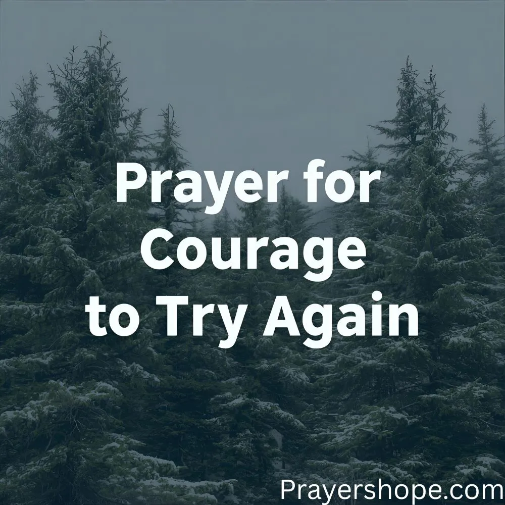 Prayer for Courage to Try Again