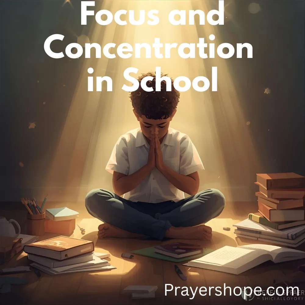 Prayer for Focus and Concentration in School