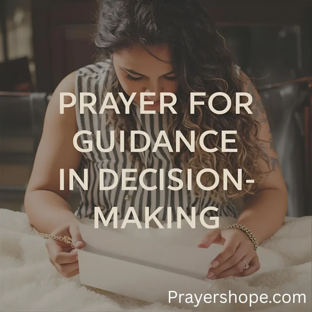 Prayer for Guidance in Decision-Making