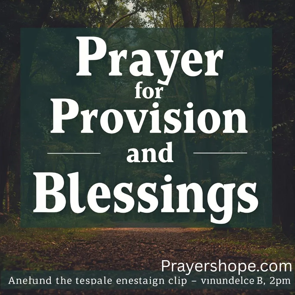 Prayer for Provision and Blessings