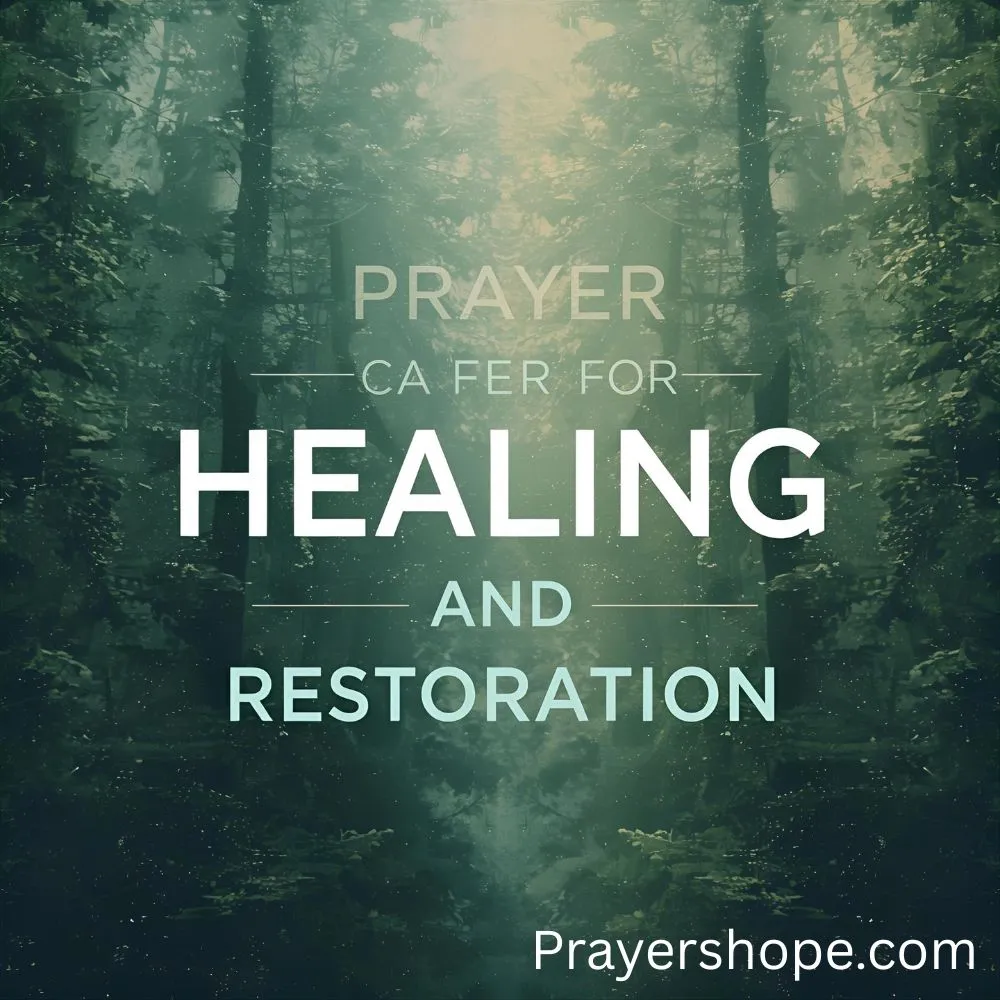 Prayer for Healing and Restoration