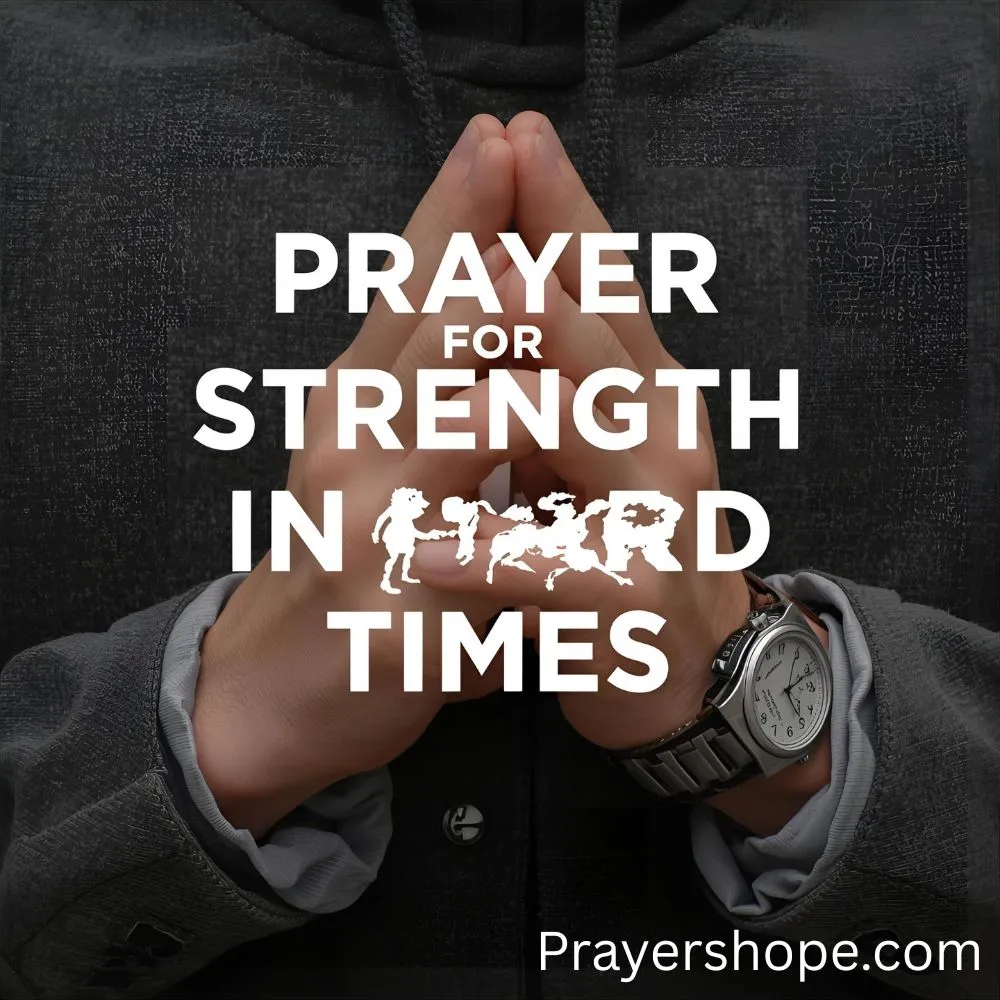 Prayer for Strength in Hard Times