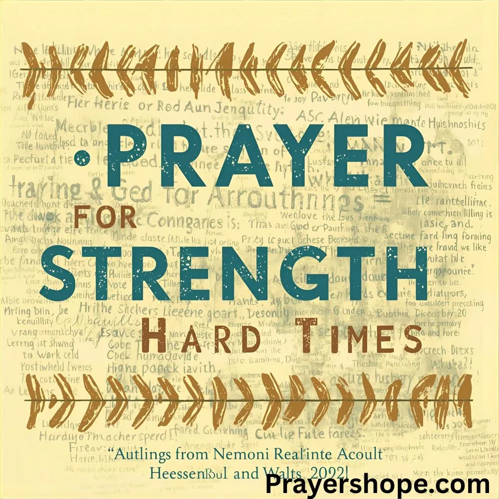 Prayer for Strength in Hard Times