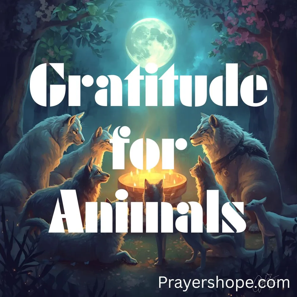 Prayer of Gratitude for Animals
