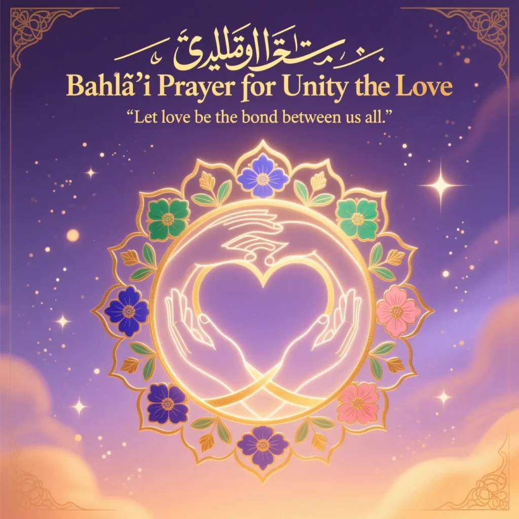 Bahá’í Prayer for Unity and Love
